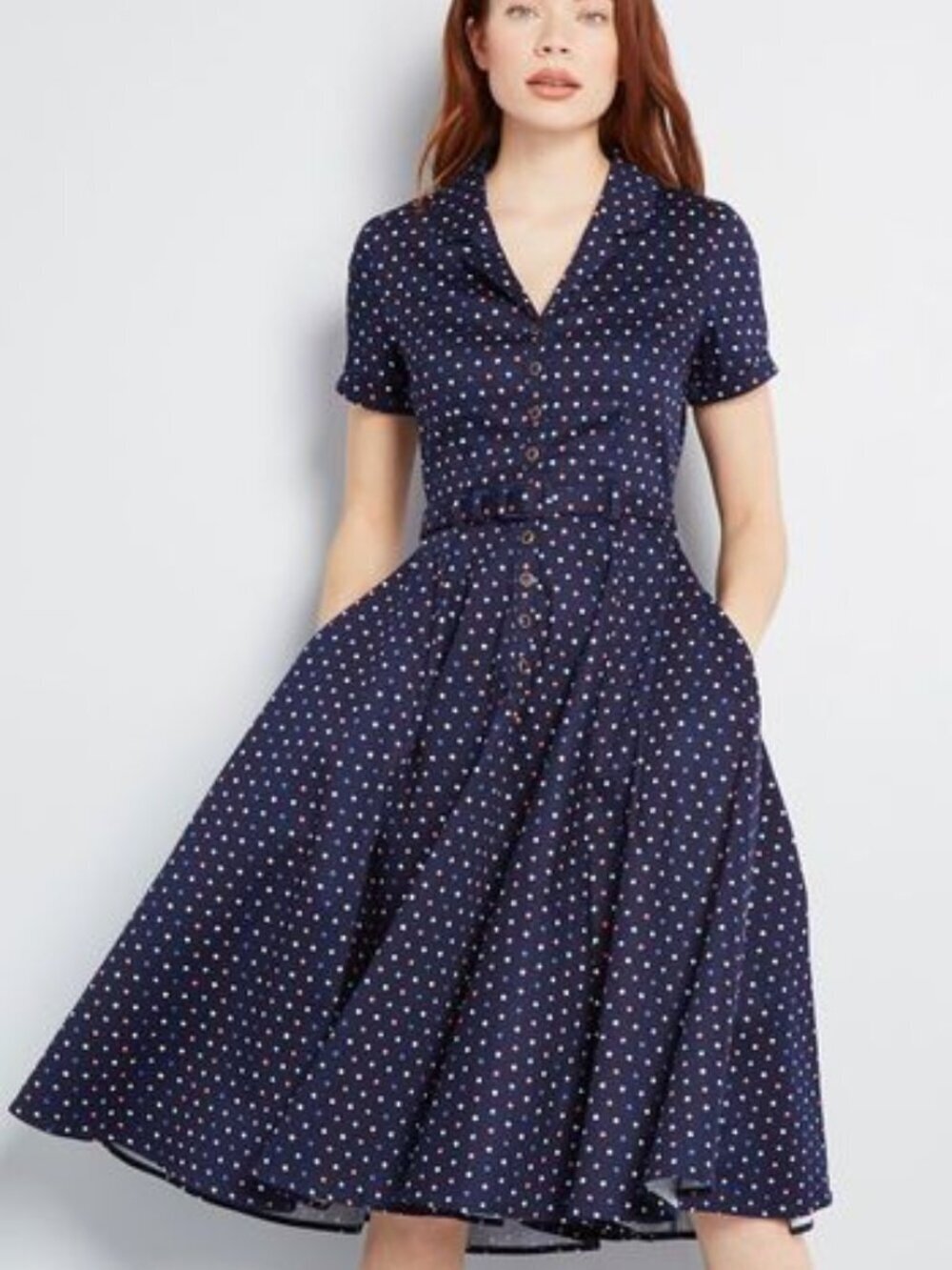 Modcloth x Collectif "A Cherished Era" Shirt Dress - Picture 1 of 4